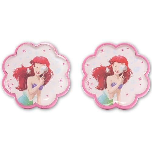 Image of Open Road Brands Disney The Little Mermaid Ariel Acrylic Knobs - Beautiful Scalloped Princess Knobs for Dresser or Cabinet - Pack of 2