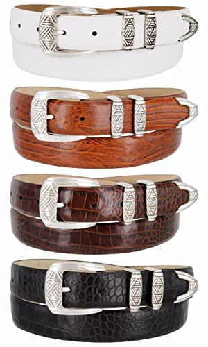 Genuine Full-Grain Cowhide Leather Designer Golf Dress Belt 1-1/8"(30mm) Wide, Multi-Style Options2