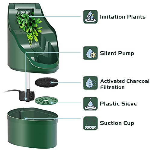 Neptonion Reptile Chameleon Cantina Drinking Fountain Water Dripper Comes With Feeding Tongs And Frosted Tweezer For Lizard Turtle Snake Spider Frog Gecko, Come With An Extra Pump For Replacement #TOP1