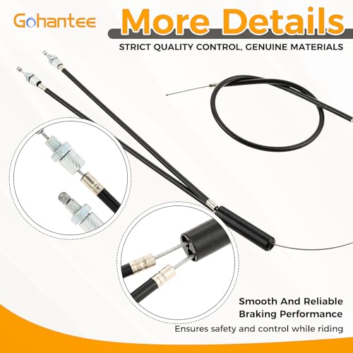 gohantee Bike Gyro Brake Cables Front & Rear with Spinner Rotor, Bicycle Brake Line Set Replacement Cable Wire for MTB BMX Bike Parts - Image 3