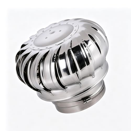 Sombrerete de chimenea giratorio inoxidable 450mm extractor de aire para tejado y conducto de humo