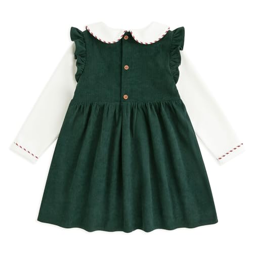 Simplee kids Baby Girls Peter Pan Collar Dress Long Sleeve Dress for Winter Autumn 12M-6T2
