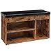 HOOBRO Panca Scarpiera con Ripiano Regolabile, 82 x 31,5 x 44 cm, Contenitore Portaoggetti, Seduta Imbottita, Stabile, per Ingresso, Corridoio, Camera da Letto EBF40HX01