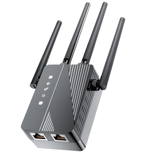 WiFi Extender Signal Booster, Longest Range up to 15000 sq.ft for Home, 6X Faster Speed WiFi Repeater, 1-Tap Setup, Compatible with 99% Routers