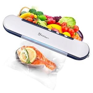 Vacuum Sealer Machine, Lithium Cordless Compact Powerful Automatic Vacuum Sealer for Food, Vacuum Bags&Cutter Included, External Vacuum System, Portable, Better Food Preservation Outdoors
