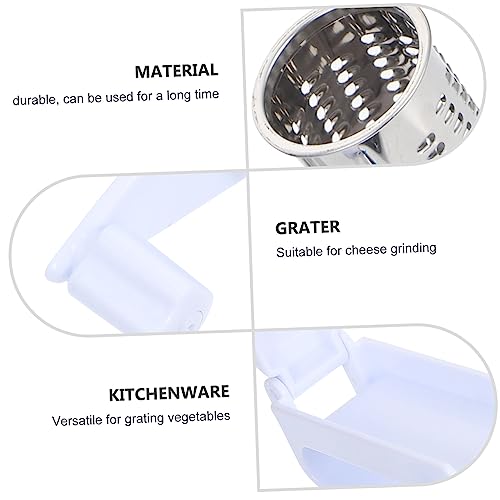 Rallador manual ergonómico de acero inoxidable blanco miniatura 4