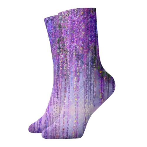VCzsdff Calcetines de felpa con diseño de árbol floral para casa y oficina, calcetines antideslizantes para comodidad en interiores