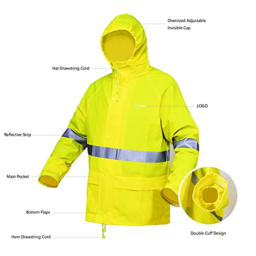 Rain Suits for Men Waterproof Heavy Duty Rain Gear Women Jacket Coat with Pants2