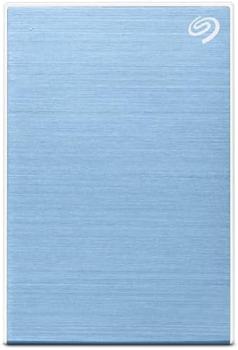 Seagate One Touch 2TB External HDD with Password Protection Light Blue, for Windows and Mac, with 3 Yr Data Recovery Services, (STKY2000402)