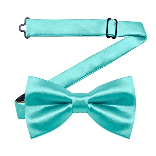 Image of YourTies Bow Ties for Men Pretied Bowties Solid Color Satin Bow Tie Formal Business Tuxedo Wedding Party Prom