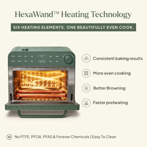 Image of Ember MarvelOven 8-in-1 Smart Oven | Air Fry, Bake, Grill & Ferment | MistFlow Steam Technology | HexaWand Even Heating | Green