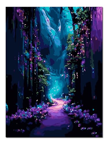 Peinture par numéros adultes cadeau créatif paysage fleurs 40x50