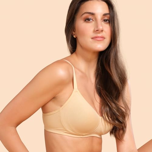 Enamor Innovations Fabcool Encircled Side Support Shaper Women's Cotton Everyday Bra - Non Padded, Wirefree, High Coverage - A042 (Available in Plus Sizes)