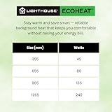 LightHouse ECOHEAT 240W Tube Heater with Thermostat – Energy Efficient Greenhouse & Garage | Anti-Frost Protection | Safe, Low-Running Cost Electric Tube Heater, Green - Image 5