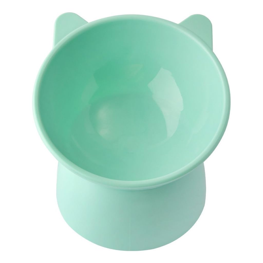 Comedouro Bebedouro Elevado Anti Engasgo Pet Gato Cachorro Kit e Unidade(Verde-claro,3