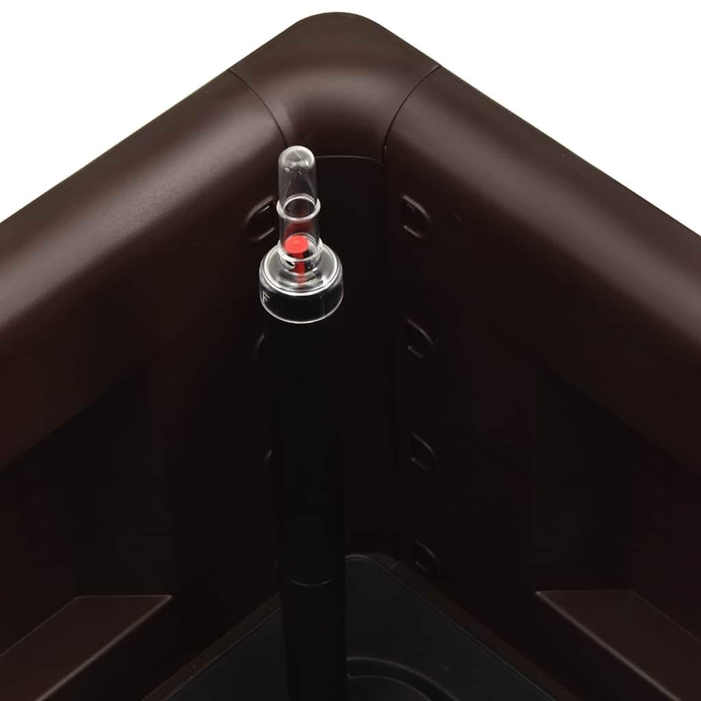 vidaXL Arriate con Sistema de riego automático Moca 100x43x33 cm