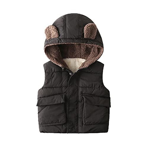 Warm Winter Coats for Teen Boys Winter Warm Thick Ear Cotton Hooded Long Sleeve Vest Jacket Clothes Boy Coats