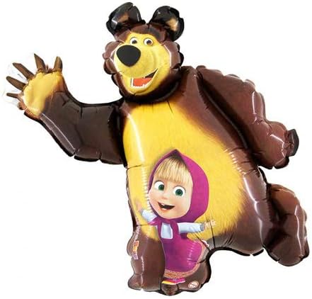 GRABO 1 x Masha & The Bear Foil Balloon Shape 36" x35" / 91cm x 89