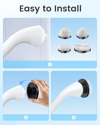 Image of 8-in-1 Replaceable Brush Heads Set, Versatile Cleaning Kit for Electric Spin Scrubber, Cleaning Portable Scrubber Heads for Bathroom, Tub, Tile, Floor, etc