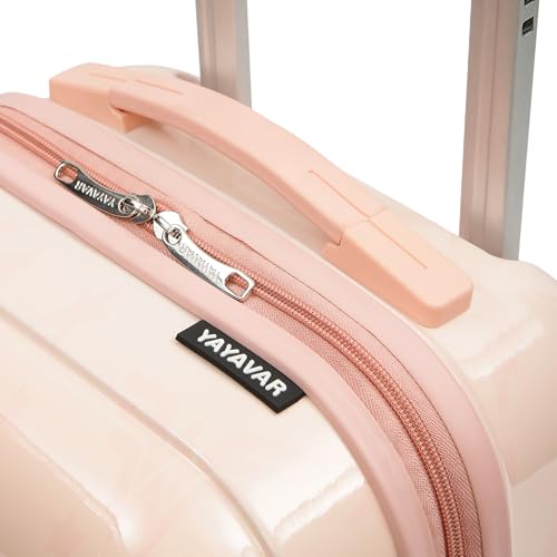 Image of YAYAVAR Princess Kids Trolley Suitcase - 45L | Hard-Sided Printed Cabin Luggage with 8 Wheels, Scratch Resistant, Lightweight Travel Bag (50cm)