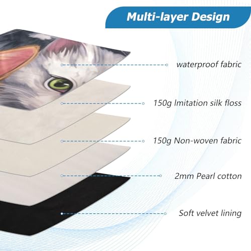 Funda para portátil 13-14 pulgadas impermeable con diseño de gato miniatura 4