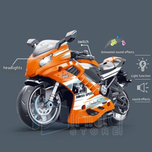 Image of Police Motorcycle Toy - Pull Back Motorcycle Toys, Tiny Gift with Music Lighting, Latte Motorcycles Toy for Kids Boys Age 3-8 Year Old (Sport Police Bike 01-Multicolor)