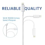 PEAPOLET 【Certyfikat Apple MFi iPhone, kabel Lightning USB-A do Lightning, kabel do szybkiego ładowania, oryginalny kabel do ładowania iPhone 14/13/12/11 Pro Max Mini Xs X XR 8 7 iPad 1 m, 2 szt