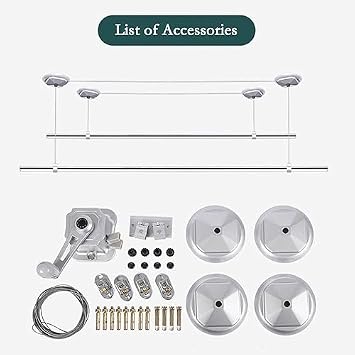 Ceiling Mounted Clothes Drying Rack - 1.5m Pulley System, Manual Airer for Indoor & Balcony Use, Space-Saving Clothes Dryer, Hand Operated Laundry Solution,Color-1.8m