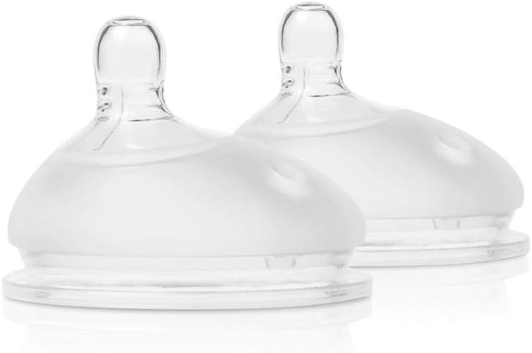 Gentle Bottle Silicone Replacement Nipple 2 Pack (3-6 Months/Medium Flow)