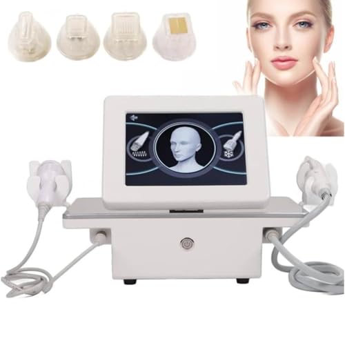 BCBKD Nuevo Microneedling RF Profesional | Aparato Antienvejecimiento Facial/Corporal con 4 Cartuchos (10P/25P/64P/Nano) + Sonda Martillo De Hielo | Eliminar Cicatrices/Reducir Poros