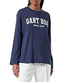  GANT Damen D1 USA LS T-Shirt, Evening Blue, S