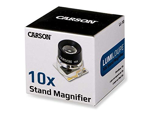 Lupa Power Stand Carson 10x LumiLoupe LL-10, translucida, pequena