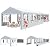 GARTOO 20' x 40' Canopy Party Tent - Heavy Duty Outdoor Wedding Gazebo with 4 Sand Bags, Event Shelter Canopy for Outdoor Event, Wedding, Birthday Party