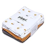 weiche Pippi Mulltücher aus Baumwolle - 8 Stück im Set