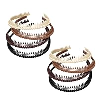 Yotlein 8 Pièces serre tete, Bandeaux pour femmes antidérapants avec dents, Bandeaux pour femmes, antidérapants, Antidérapant Hoop Band pour l'extérieur, Sport, Yoga, Maquillage