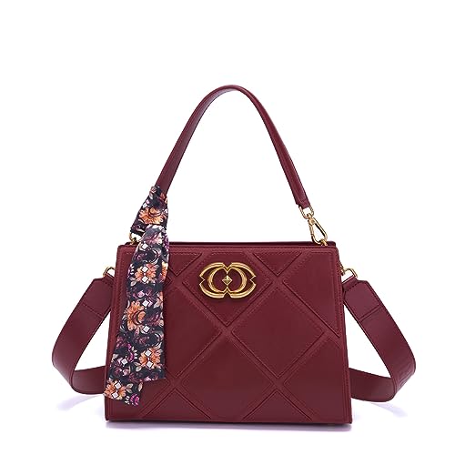 Sac à main cuir La Carrie Cnosso Small Blood rouge pour femme