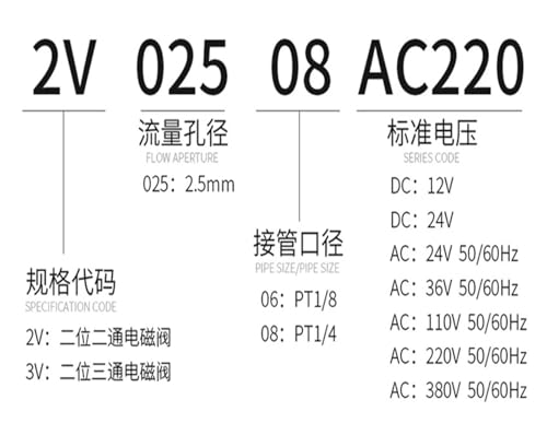 Vanne de commande normalement fermée 2V025-08 DC 12V - 4