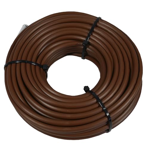 Microtubo para Riego de 4 mm - Color Marrón - Accesorios de Riego por Goteo - Indicado para Instalar Goteros y Microaspersores - Resistente a los Rayos UV - Dripalia 25 METROS