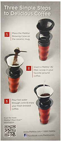 Melitta Single Cup Pour Over Coffee Brewer With Travel Mug, Red (Pack Of 2) #TOP2