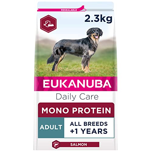 Eukanuba Mono-Protein Hypoallergenic Complete Dry Dog Food for Adult Dogs with Salmon 2.3 kg