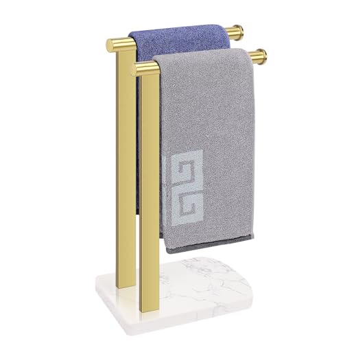 La mejor selección de Toallas de pie los 10 mejores. 48 NearMoon - Soporte para toallas de mano con base de mármol equilibrada, soporte de acero inoxidable SUS304, anillo toallero de mano en forma de L, barra de toalla de pie para...