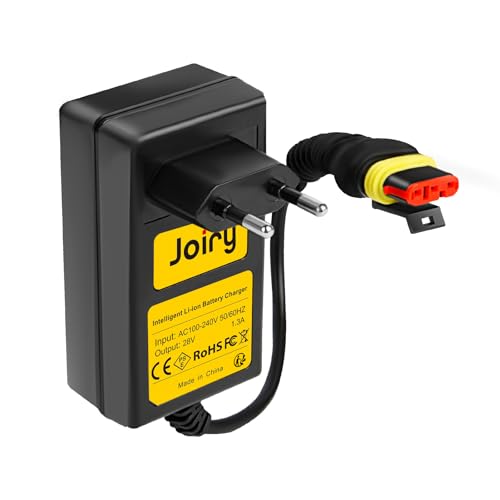 Joiry 28V 1.3A Adaptador Cargador Fuente de Alimentación Compatible con Husqvarna Automower 105 305 310 315X 40X 415X 2016-2022, Gardena 2016+/Sileno 2018+/Robot McCulloch Rob R1000 Cortacésped