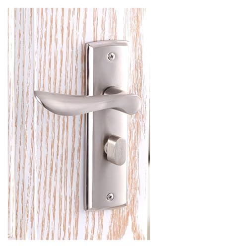 Serrure de porte intérieure bois antivol blanche argent pour chambre et sanitaire