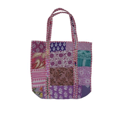 Bolso de viaje de algodón acolchado hecho a mano miniatura 3