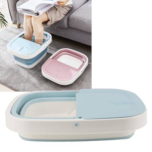 Baño de pies plegable con masaje azul miniatura 4