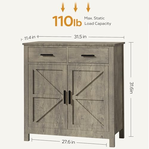 Mid-Century Modern Farmhouse Storage Cabinet, Stylish Buffet for Living & Dining Room, Versatile Console with Ample Storage Space