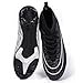 BUFUHA Men's Wide Cleats ag/fg Soccer Cleats for Men, Boys/Girls Flag Football Cleats High Top Training Soccer Shoes Outdoor Soccer Boots Black/White