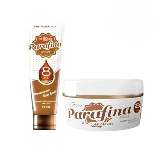 Kit Parafina Bronze Fps 8 Arpoador+bronzeador Cera de Abelha
