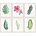 Botanical Prints Wall Art - Tropical Leaves Wall Decor Art Prints - (Set of 6) - Unframed - 8x10s