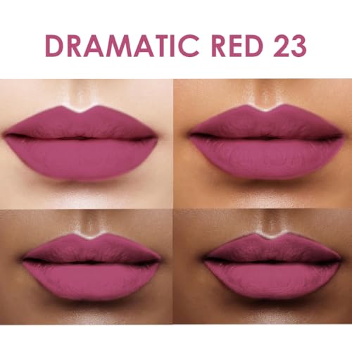 Image of One Wish Creamy Matte Lipstick Long Lasting for Women - Dramatic Red Shade 23 | Full Coverage | Creamy Formula | No Flaky Lips | No Dryness | Vitamin E, Almond Oil & Shea Butter for Moisturising Lip | 8 Hrs Lasting | Smooth Finish | 3.8 gm